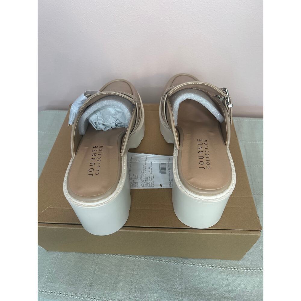 Journee Collection Brydie Women's Tan Platform Mule Pump Tru Comfort Foam Sz 12 - Picture 13 of 14